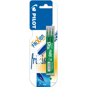 RECAMBIO BOLIGRAFO BORRABLE PILOT VERDE PACK 3