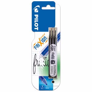 RECAMBIO BOLIGRAFO BORRABLE PILOT NEGRO PACK 3