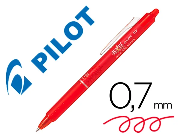 BOLIGRAFO BORRABLE PILOT FRIXION CLIP ROJO - Imagen 2