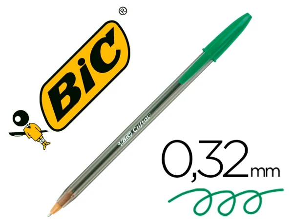BOLIGRAFO BIC CRISTAL ORIGINAL VERDE - Imagen 2