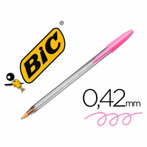 BOLIGRAFO BIC CRISTAL FUN ROSA