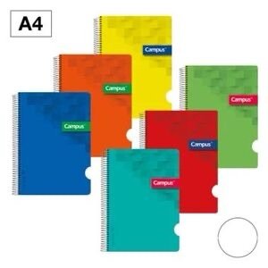 CUADERNO ESPIRAL A4 LISO TAPA PLASTICO 90GR 80H