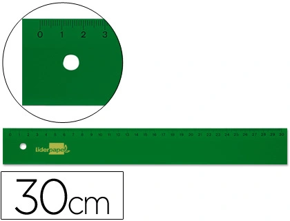 REGLA LIDERPAPEL 30 CM MILIMETRADA - Imagen 3