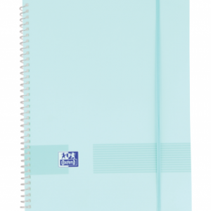 CARPETA FUNDAS ESPIRAL OXFORD 20 UND. PASTEL CELESTE