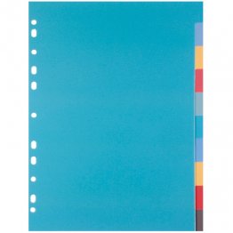 SEPARADORES DE PLASTICO PLUS OFFICE 10 COLORES
