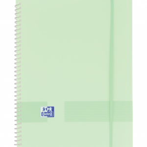 CARPETA FUNDAS ESPIRAL OXFORD 20 UND. PASTEL VERDE
