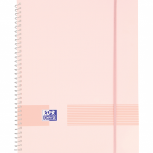 CARPETA FUNDAS ESPIRAL OXFORD 20 UND. PASTEL ROSA