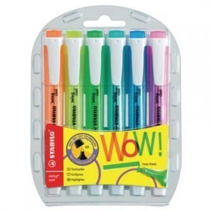 BLISTER 6 FLUORESCENTE STABILO WOW FLUOR