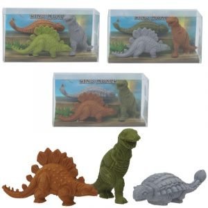 SET 3 GOMAS DINO WORLD 3 COLORES