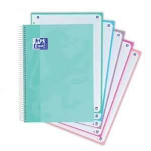 CUADERNO OXFORD TOUCH EUROPEANBOOK A4 CUADROS 5X5 TURQUESA