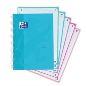 CUADERNO OXFORD TOUCH EUROPEANBOOK A4 CUADROS 5X5 AZUL