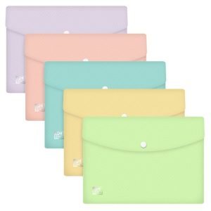 SOBRE A5 CON CIERRE COLORES VARIADOS PASTELES DE OXFORD 1UND