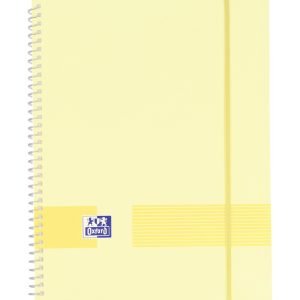 CARPETA FUNDAS ESPIRAL OXFORD 20 UND. PASTEL AMARILLO