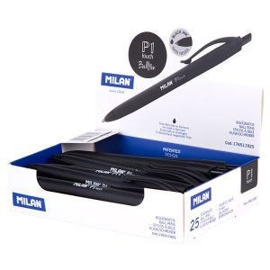 BOLIGRAFO C/ 25 UNID. MILAN TOUCH P1 NEGRO