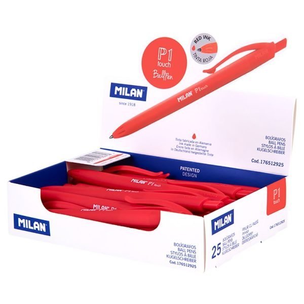 BOLIGRAFO C/ 25 UNID. MILAN TOUCH P1 ROJO