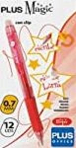 BOLIGRAFO C/ 12 UNID. PLUS MAGIC BORRABLE ROJO