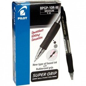 BOLIGRAFO C/ 12 UNID. PILOT SUPERGRIP NEGRO