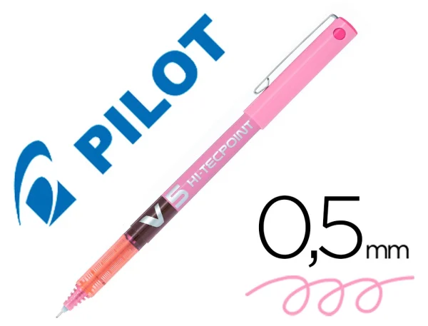 BOLÍGRAFO PILOT V5 ROSA - Imagen 2