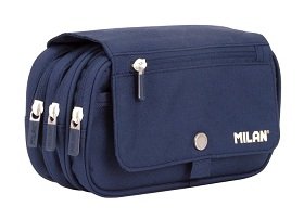 ESTUCHE MILAN 4 CREMALLERAS CON SOLAPA 430 AZUL MARINO
