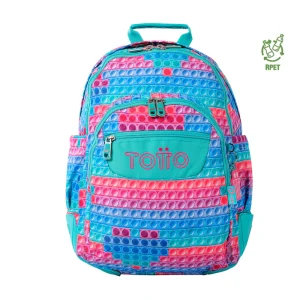 MOCHILA TOTTO ESCOLAR CON REFUERZO POP-IT