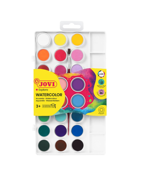 ACUARELAS JOVI 24 COLORES+PINCEL