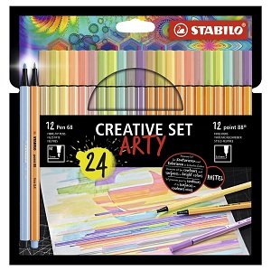 SET CREATIVE 12 COLORES PEN 68+12 COLORES POINT 88