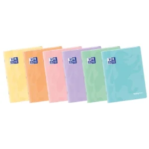 LIBRETA GRAPADA A5 OXFORD EASYBOOK CUADROS 90GR 48H COLORES PASTELES
