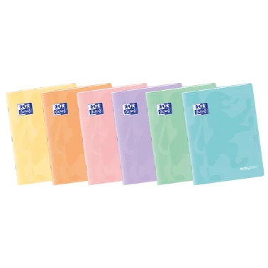 LIBRETA GRAPADA A5 OXFORD EASYBOOK CUADROS 90GR 48H COLORES PASTELES
