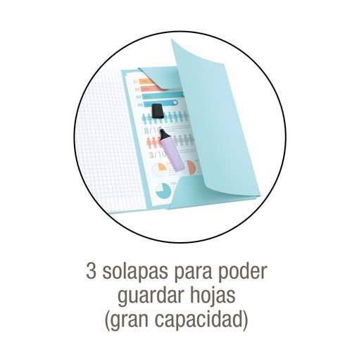 LIBRETA GRAPADA A5 OXFORD EASYBOOK CUADROS 90GR 48H COLORES PASTELES - Imagen 2