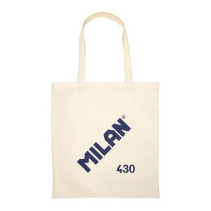 BOLSA MILAN TELA Y ASAS TOTE BAG BLANCO