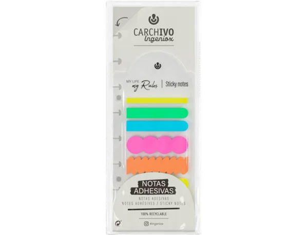 NOTAS ADHESIVAS CUADERNO CARCHIVO INGENIOX NEON