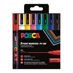 ROTULADOR POSCA EST. 8 UNID PC-3M BASIC