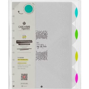 SEPARADORES CUADERNO CARCHIVO INGENIOX A4 PASTEL