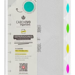 SEPARADORES CUADERNO CARCHIVO INGENIOX A5 PASTEL