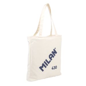 BOLSO SHOPPER MILAN 430 CON CREMALLERA BLANCO