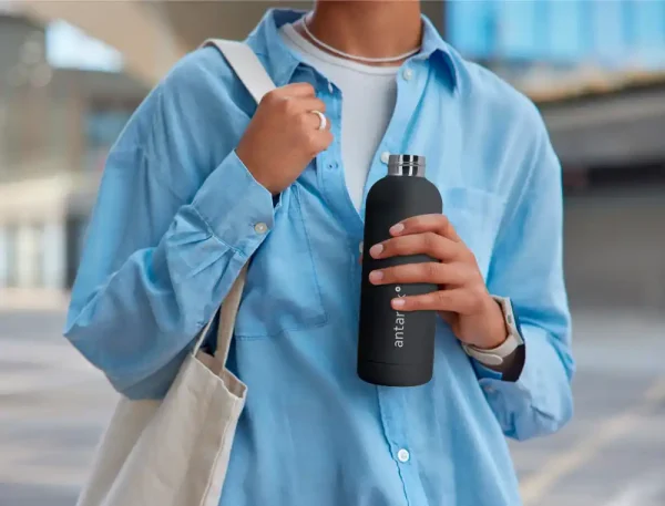 BOTELLA ISOTERMICA ANTARTIK 500 ML NEGRA - Imagen 2
