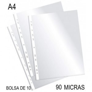 FUNDAS MULTITALADRO 90 MICRAS PAQUETE DE 10 UNIDADES