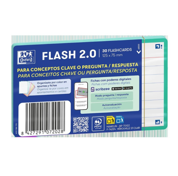 FICHAS DE ESTUDIO OXFORD A7 VERDE AGUA