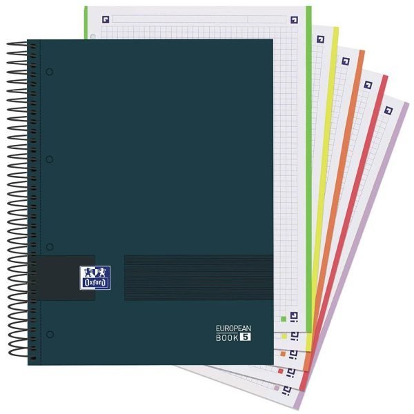 CUADERNO EUROPEANBOOK OXFORD MULTI A4+ 5X5 AZUL MARINO