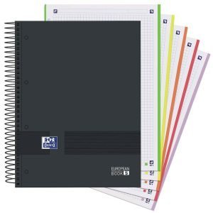 CUADERNO EUROPEANBOOK OXFORD MULTI A4+ 5X5 NEGRO