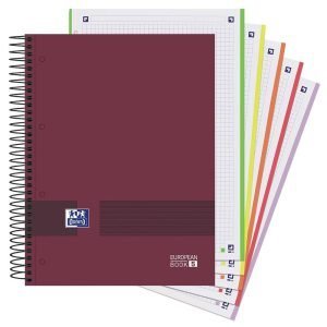CUADERNO EUROPEANBOOK OXFORD MULTI A4+ 5X5 ROJO