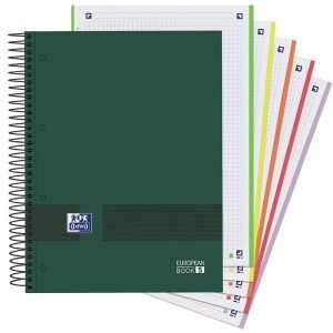 CUADERNO EUROPEANBOOK OXFORD MULTI A4+ 5X5 VERDE