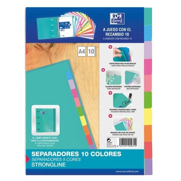 SEPARADORES OXFORD 10 COLORES