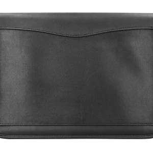 CARPETA PORTAFOLIOS Q-CONNECT CREMALLERA 4 ANILLAS 20 MM CONCALCULADORA CON BOLSA PARA MOVIL COLOR NEGRO 260X355 MM