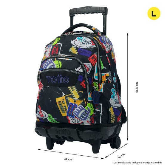 MOCHILA TOTTO ESCOLAR CARRO FIJO STICKY - Imagen 2