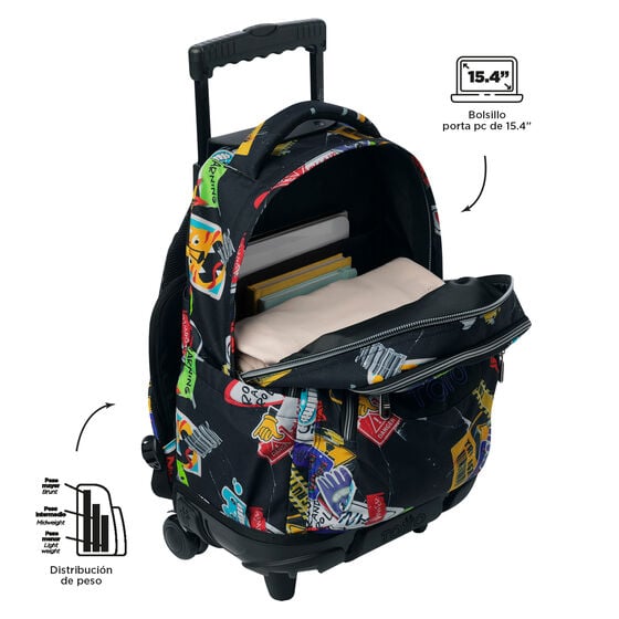 MOCHILA TOTTO ESCOLAR CARRO FIJO STICKY - Imagen 4