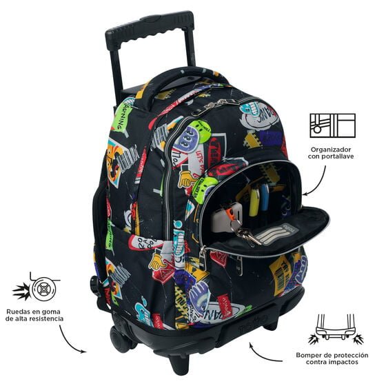 MOCHILA TOTTO ESCOLAR CARRO FIJO STICKY - Imagen 5