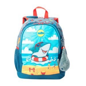 MOCHILA TOTTO ESCOLAR INFANTIL TIBURON