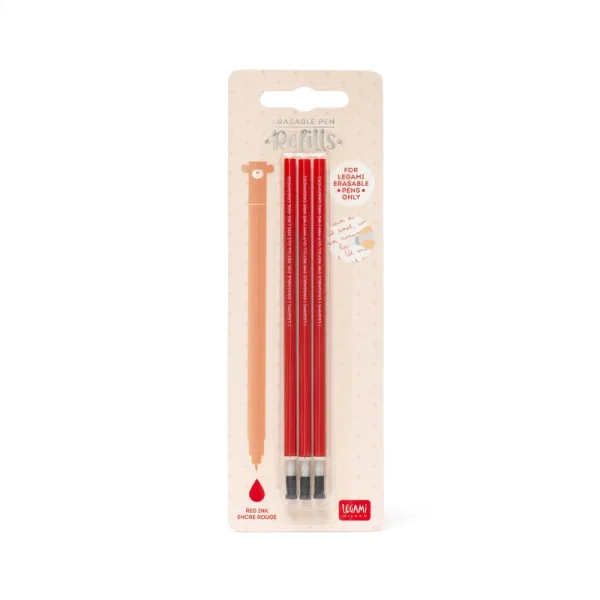 PACK 3 RECAMBIOS BORRABLES LEGAMI ROJO