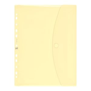 SOBRE MULTITALADRO A4 VELCRO OXFORD PARA PORTABLOC AMARILLO PASTEL